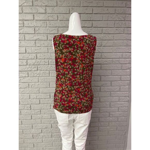 Michael Kors Women Multicolored Draped Neck Ruched Sleeveless Top Size S - Picture 2 of 11